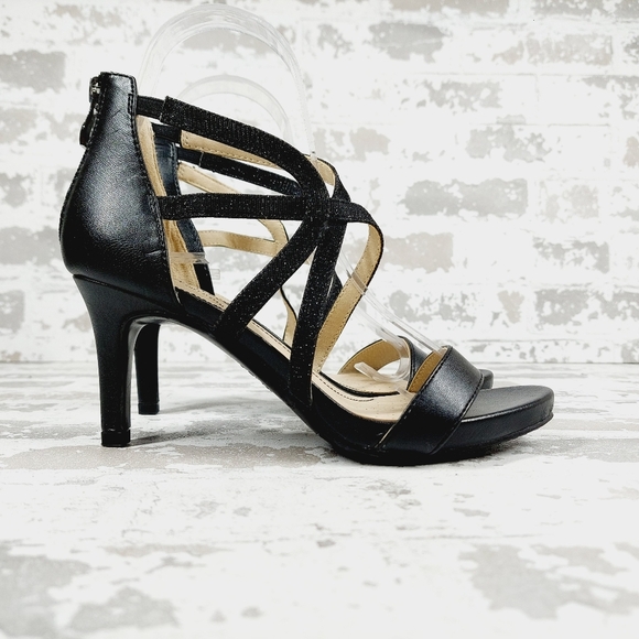 NEW Life Stride Masquerade Black Summer Heeled Sandals V454 - Picture 5 of 12